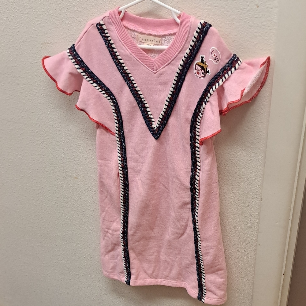 Adorable Pink Kids Dress with Embroidered Details